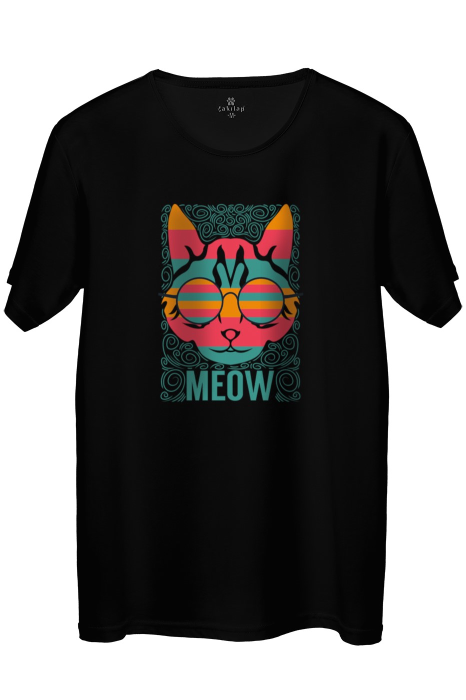 Kedi Baskılı Regular Tişört