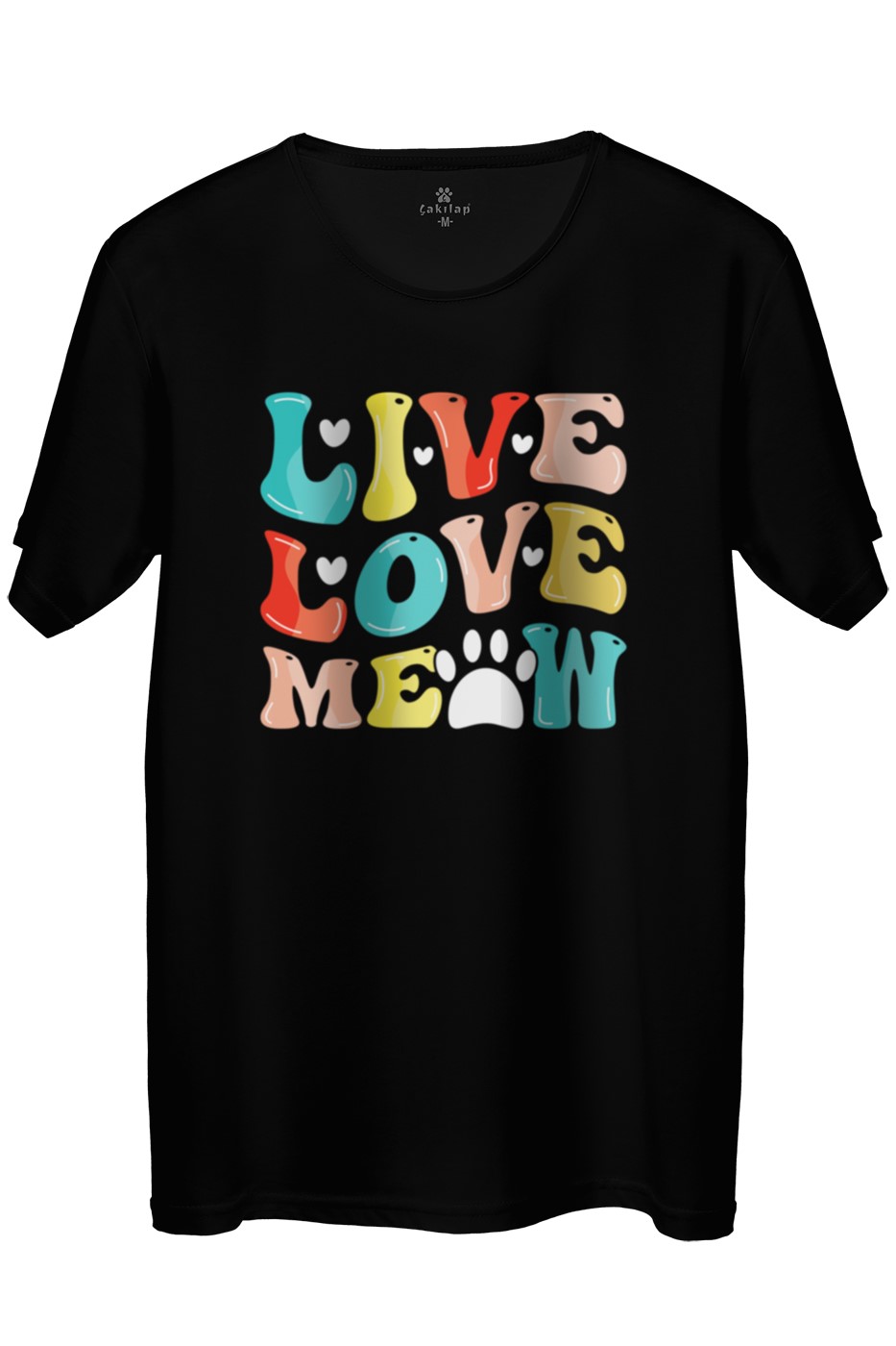 Kedi Baskılı Regular Tişört