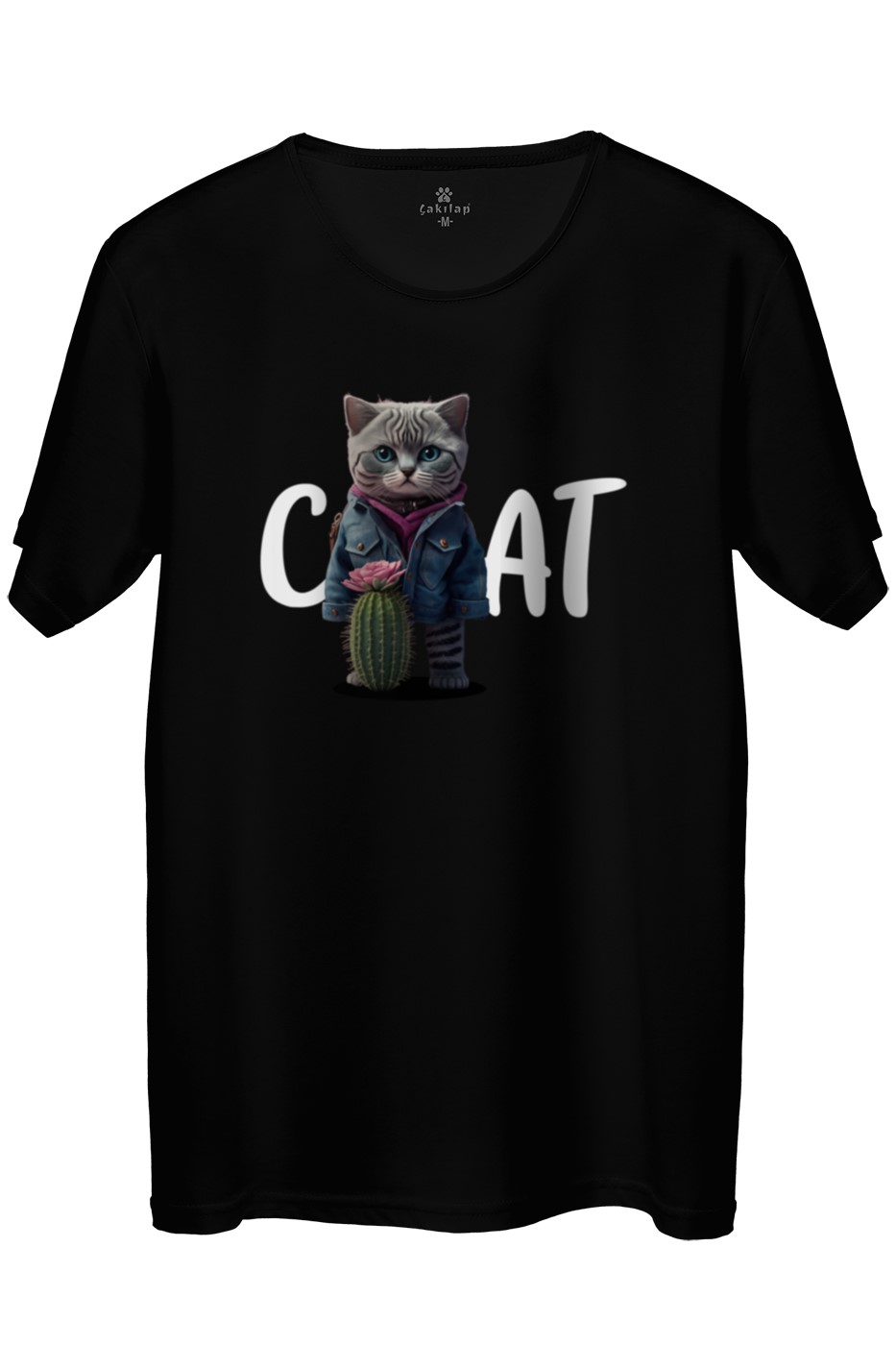 Kedi Baskılı Regular Tişört