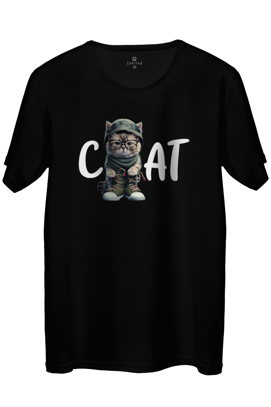 Kedi Baskılı Regular Tişört