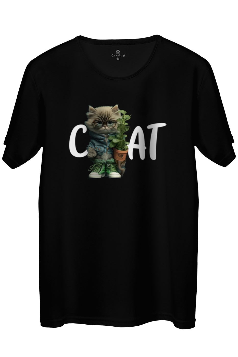 Kedi Baskılı Regular Tişört