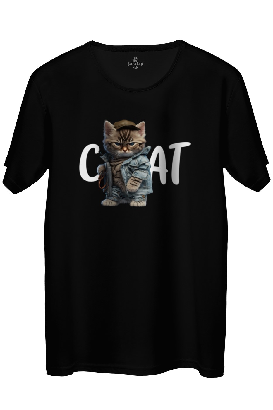 Kedi Baskılı Regular Tişört