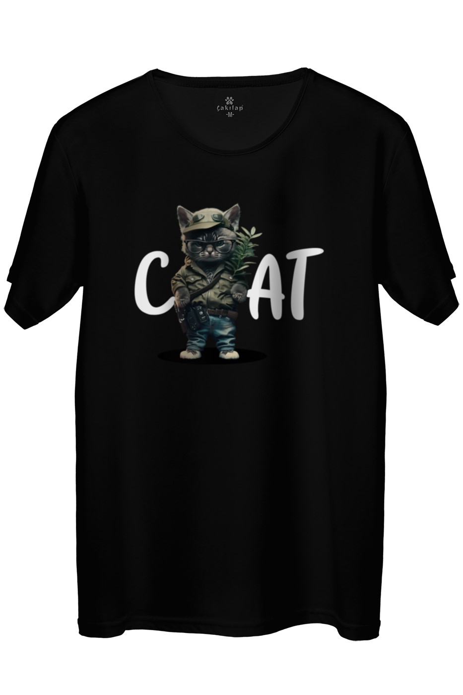 Kedi Baskılı Regular Tişört