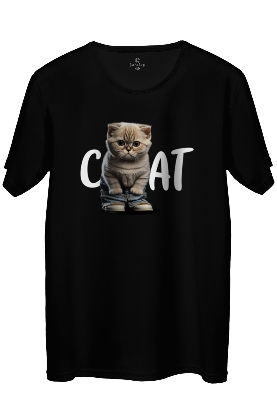 Kedi Baskılı Regular Tişört