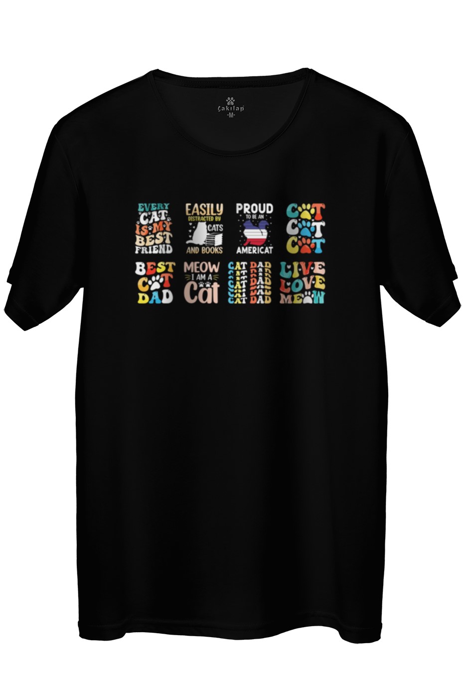 Kedi Baskılı Regular Tişört