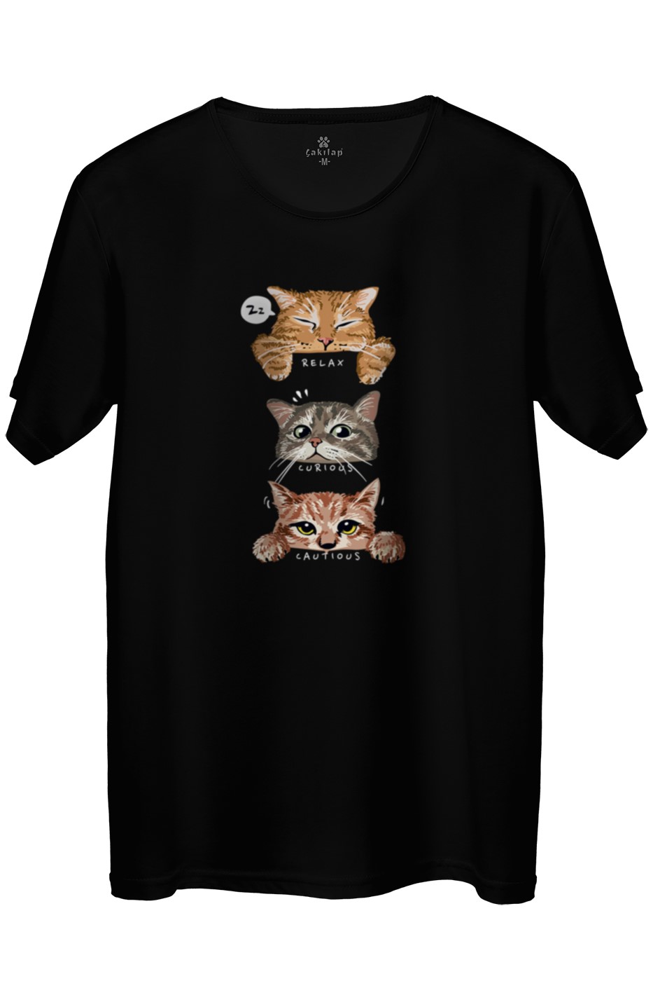 Kedi Baskılı Regular Tişört