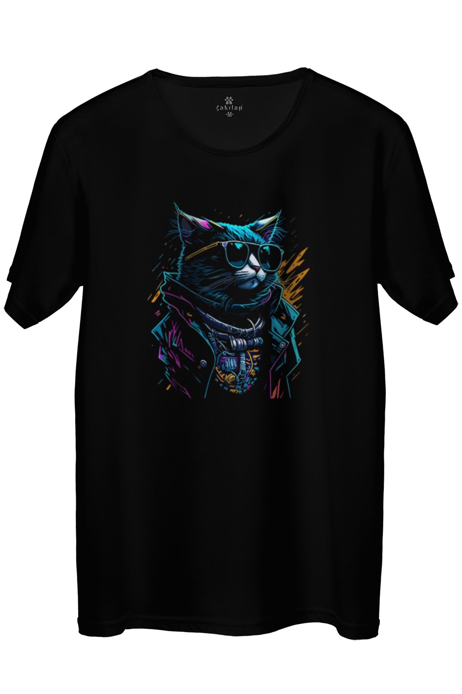 Kedi Baskılı Regular Tişört