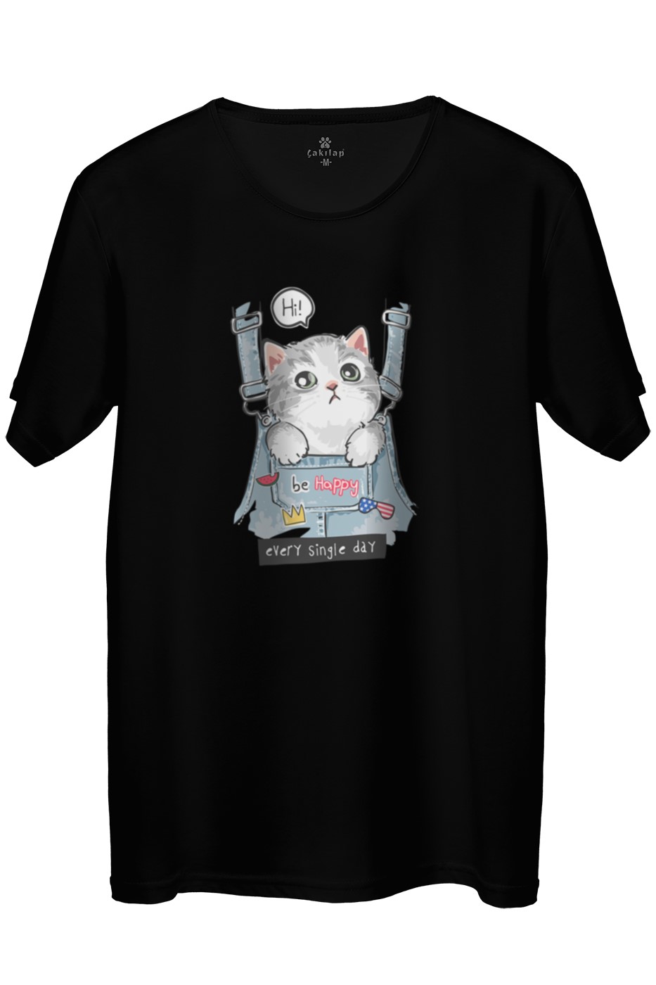 Kedi Baskılı Regular Tişört