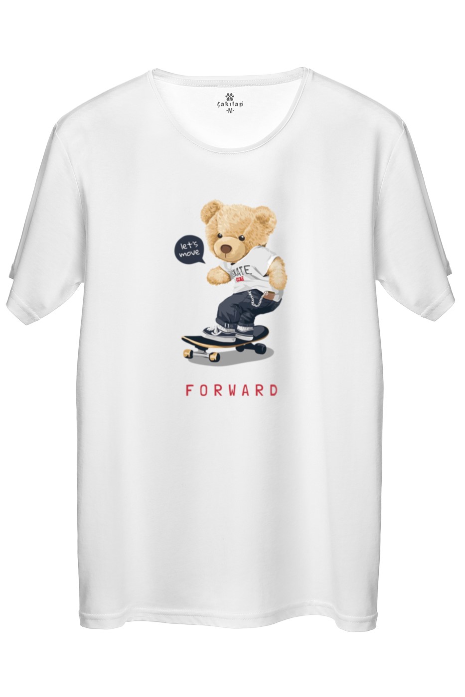 Ayıcık Baskılı Regular Tişört