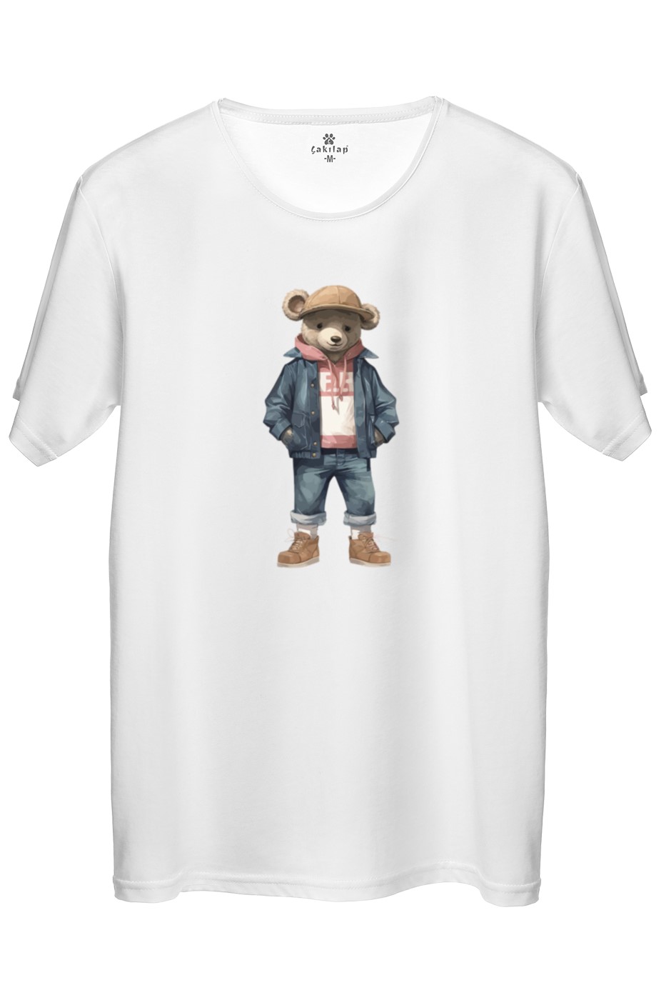 Ayıcık Baskılı Regular Tişört