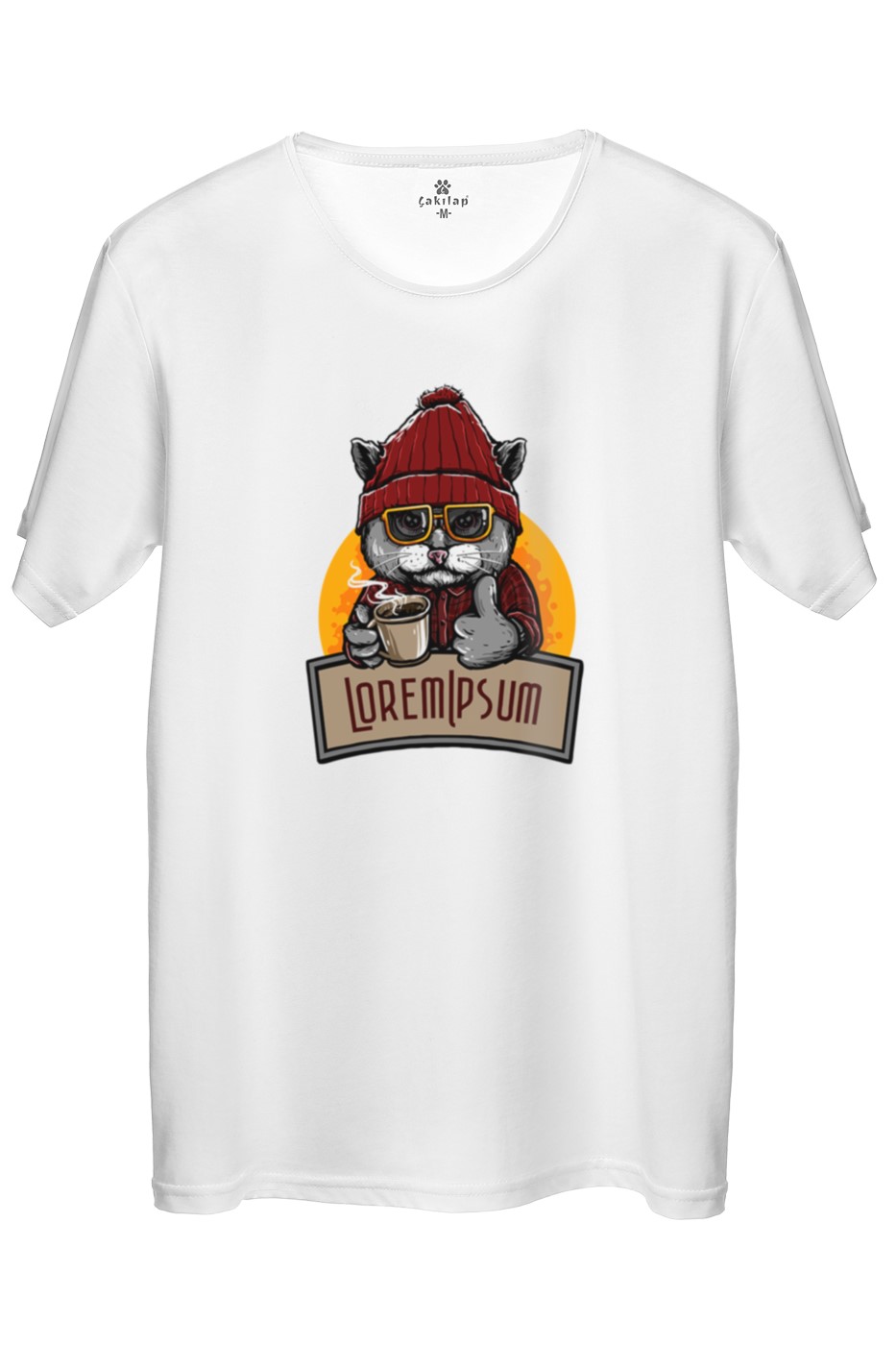 Kedi Baskılı Regular Tişört