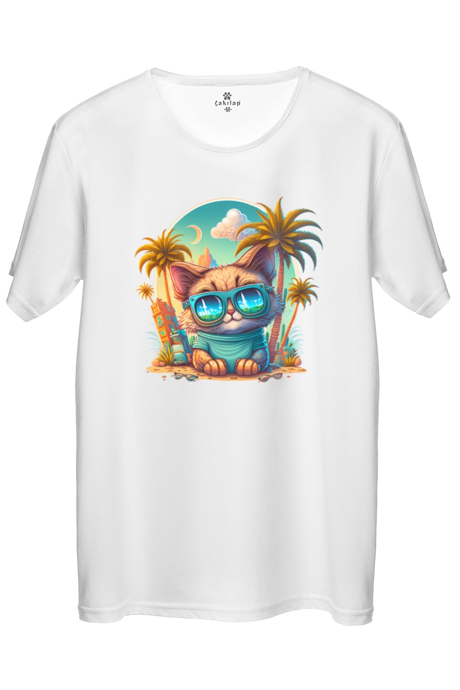 Kedi Baskılı Regular Tişört