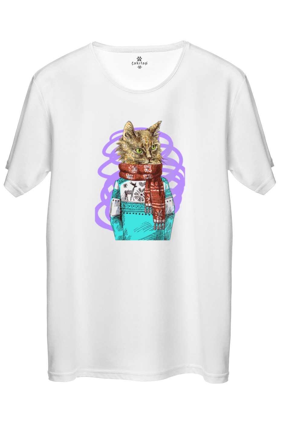 Kedi Baskılı Regular Tişört