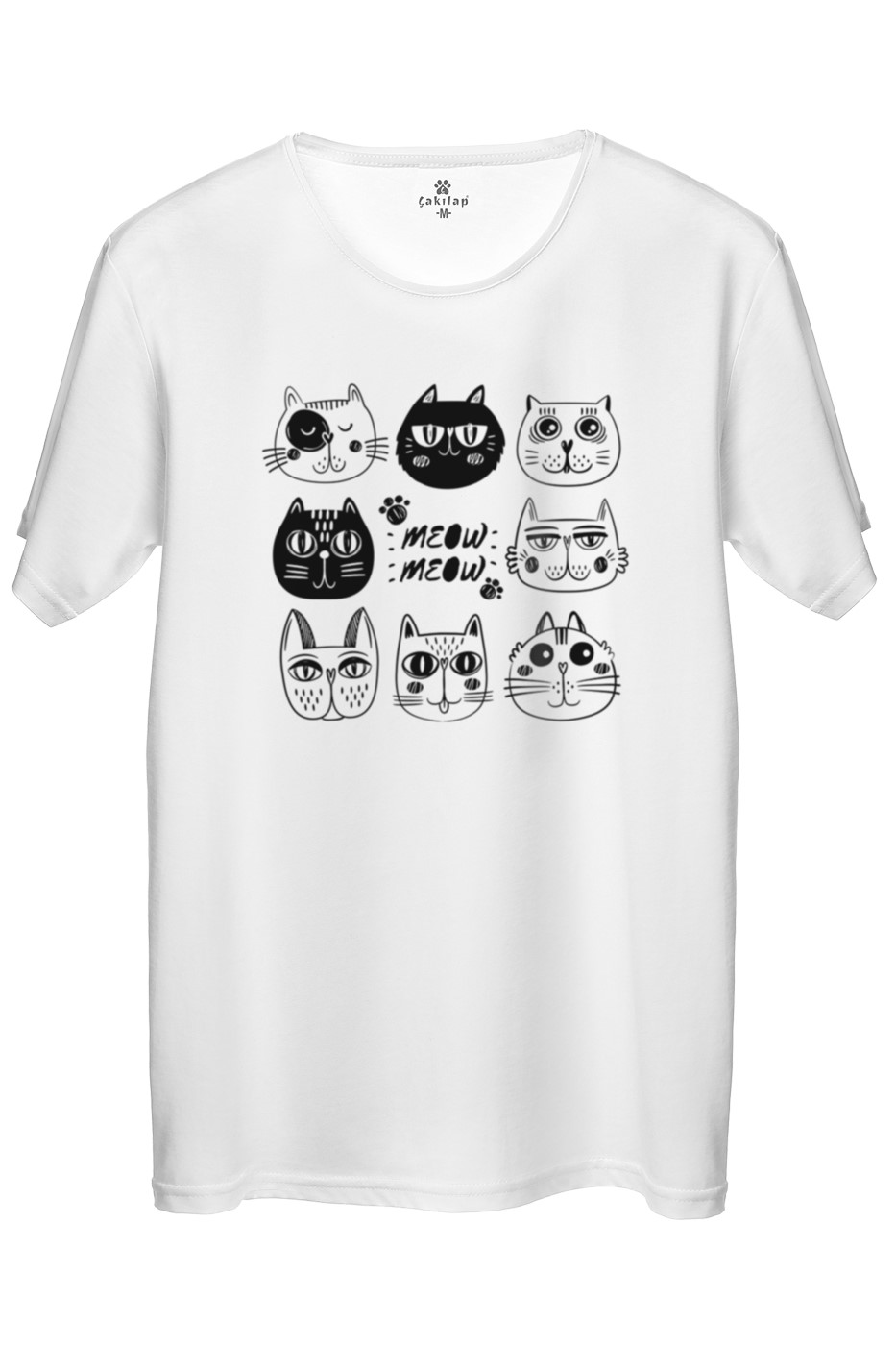 Kedi Baskılı Regular Tişört