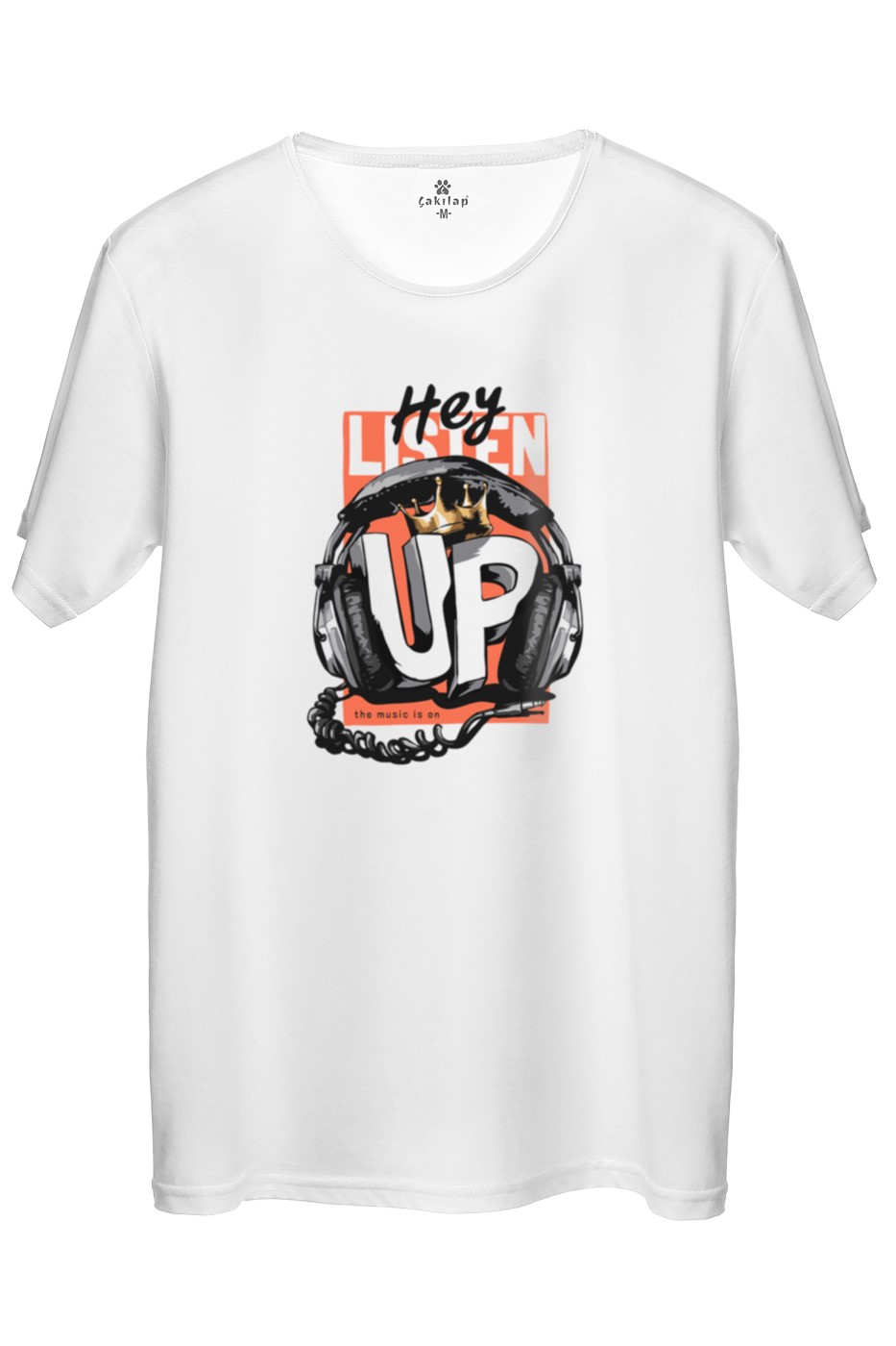 Hey Listen Up Baskılı Regular Tişört