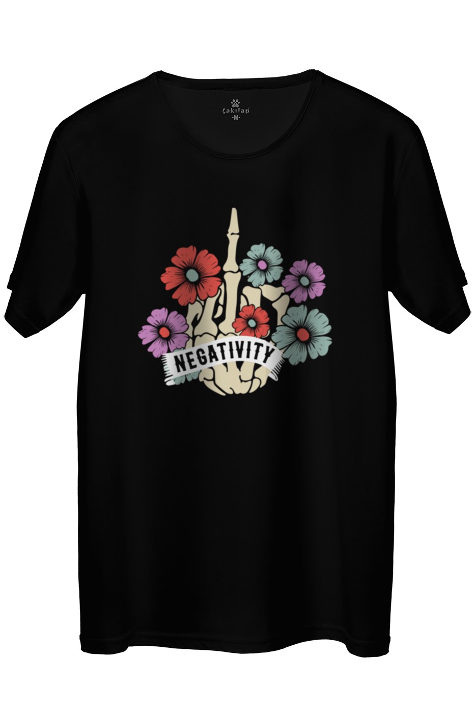 Negativity Baskılı Regular Tişört