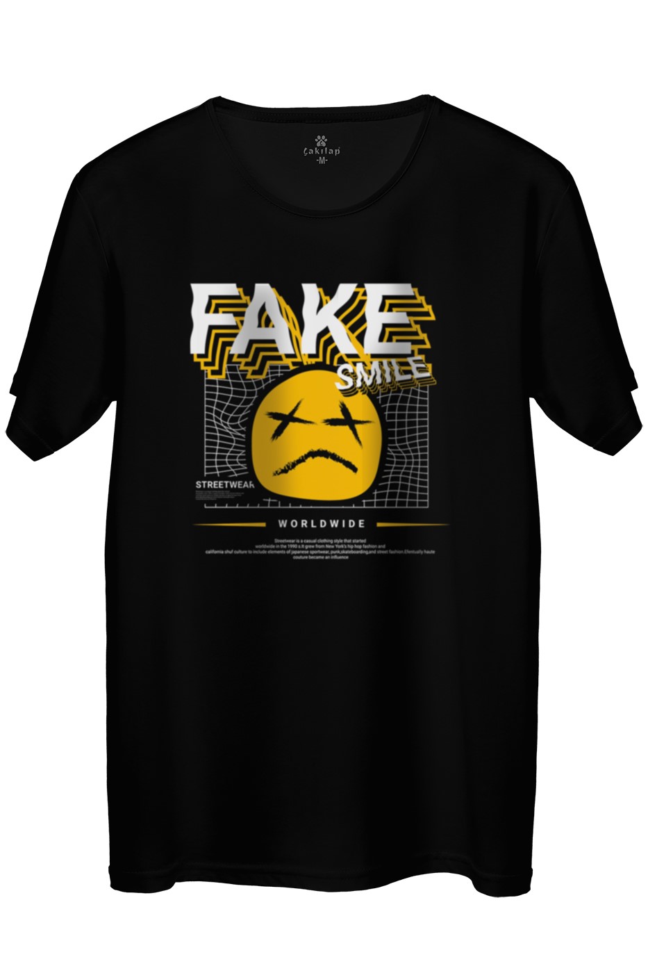 Fake Smile Baskılı Regular Tişört