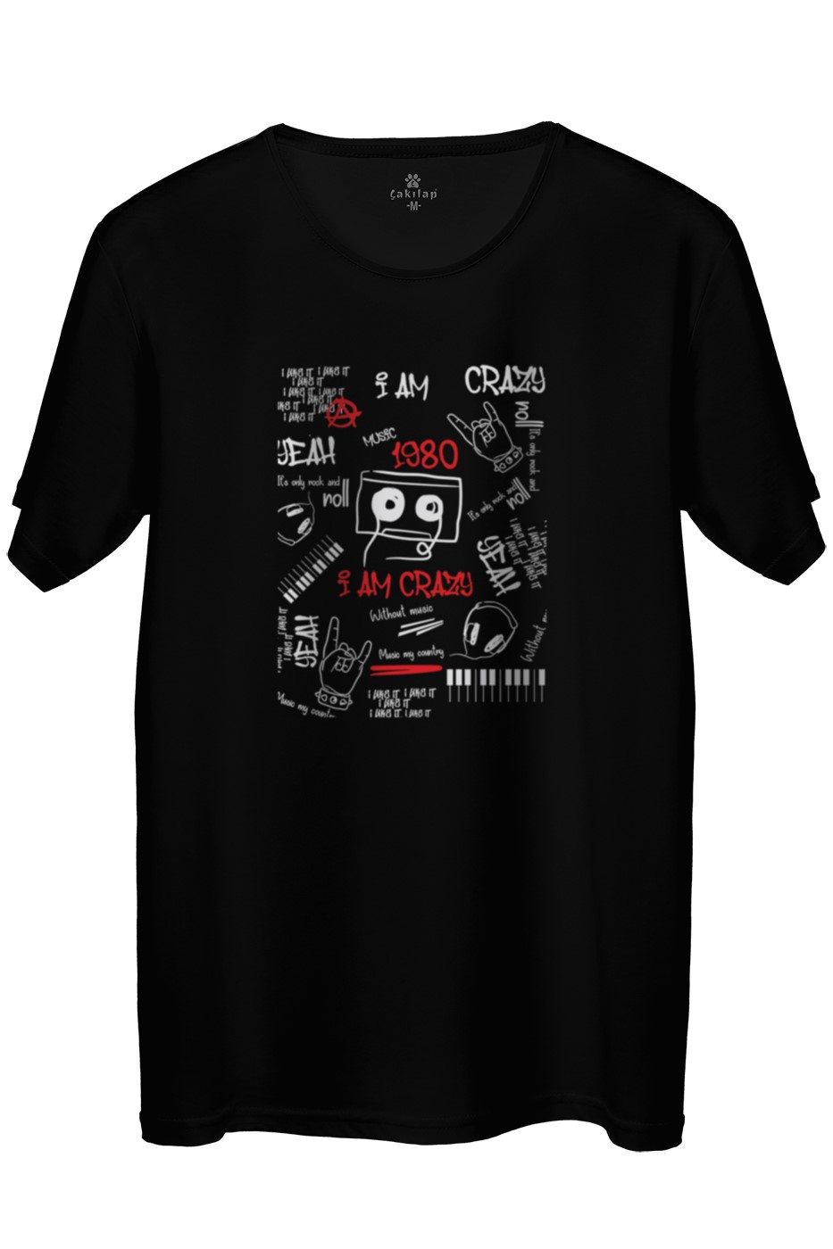 I M Crazy Baskılı Regular Tişört