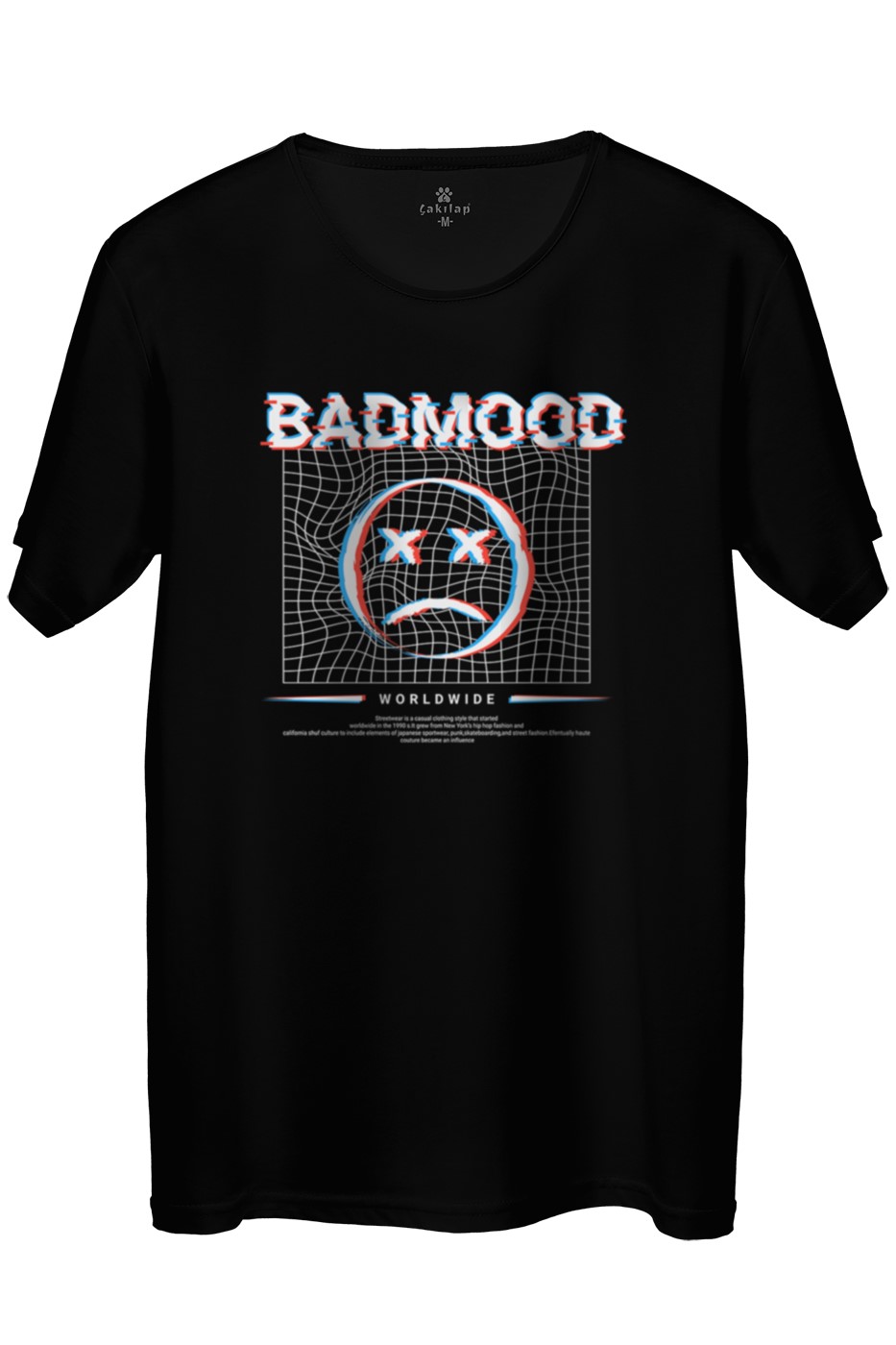 Bad Mood Baskılı Regular Tişört