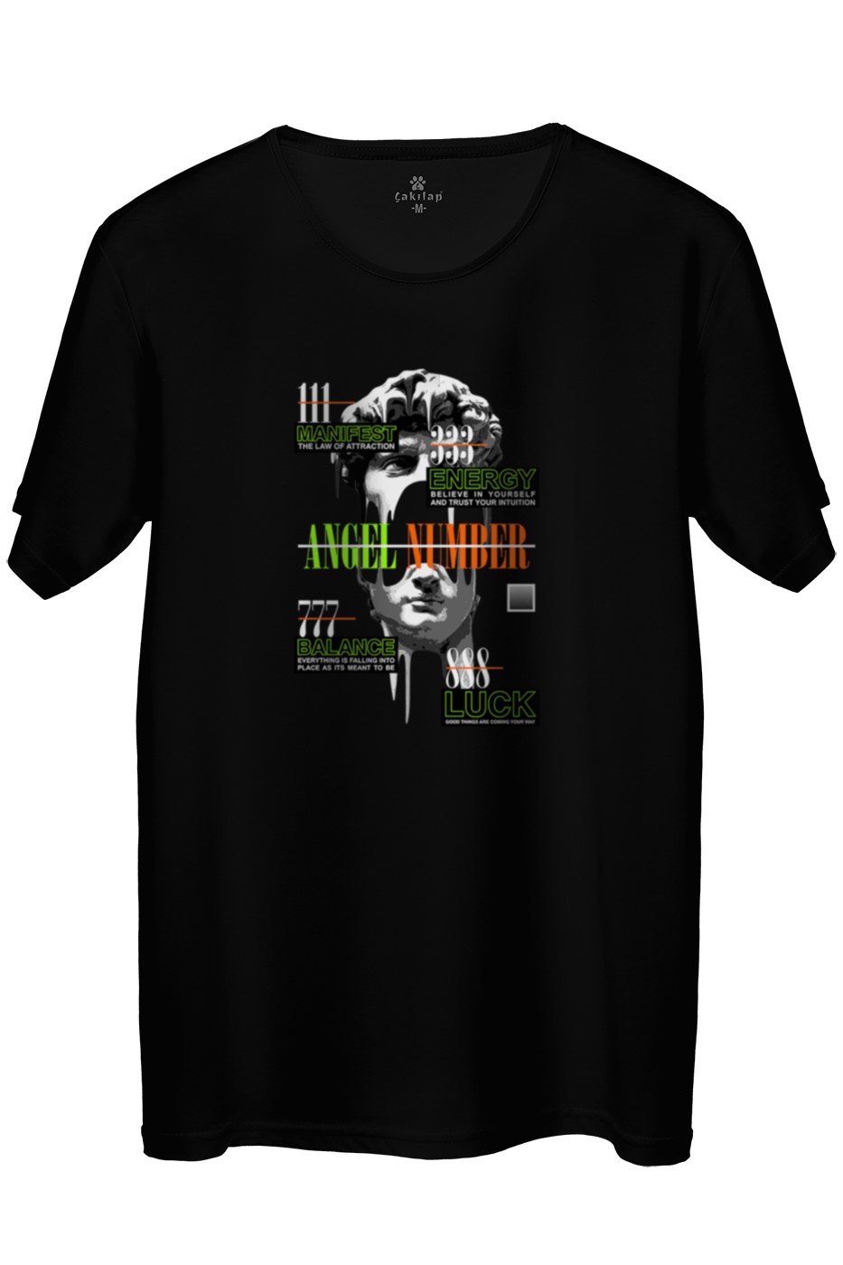 Angel Nember Baskılı Regular Tişört