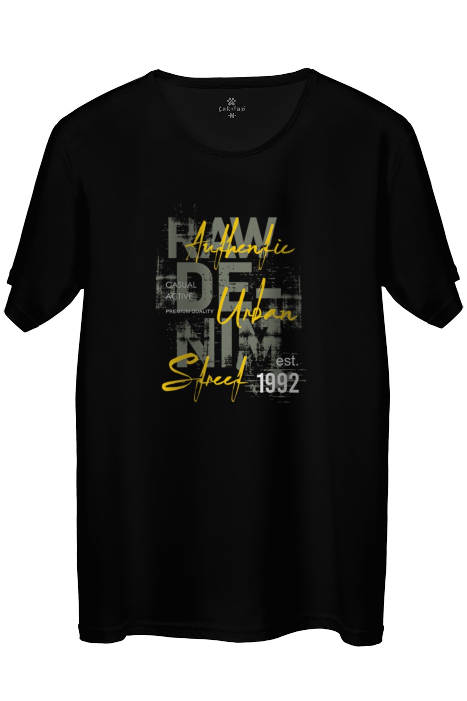 Raw Denim Baskılı Regular Tişört