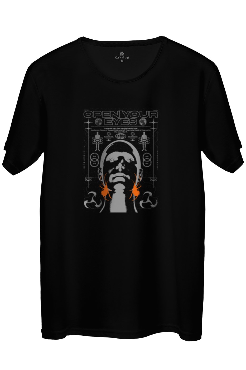 Open Your Eyes Baskılı Regular Tişört