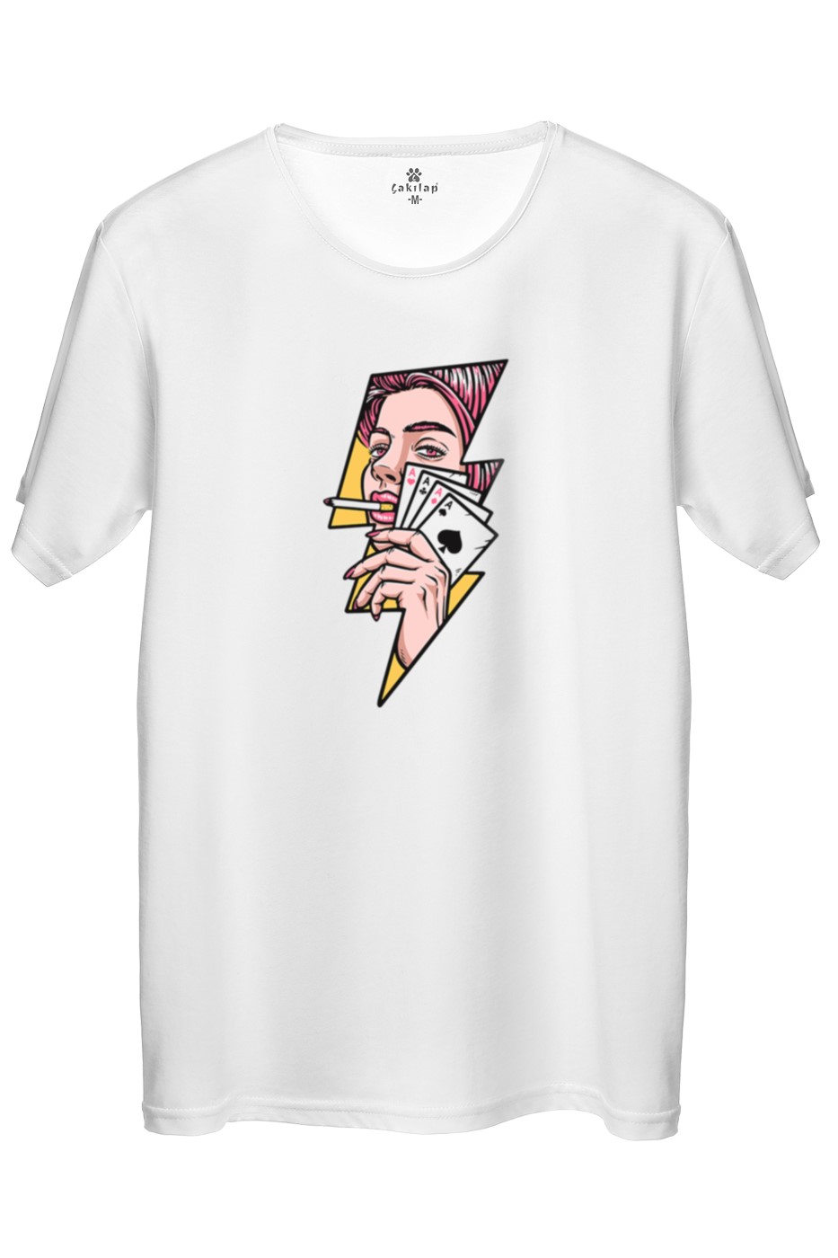 Gambling Woman Baskılı Regular Tişört