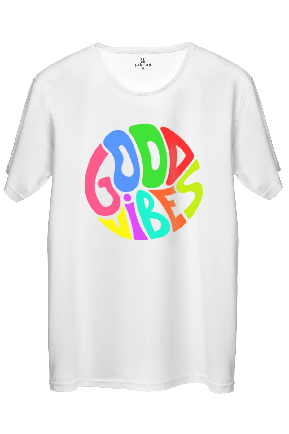 Good Vibes Baskılı Regular Tişört