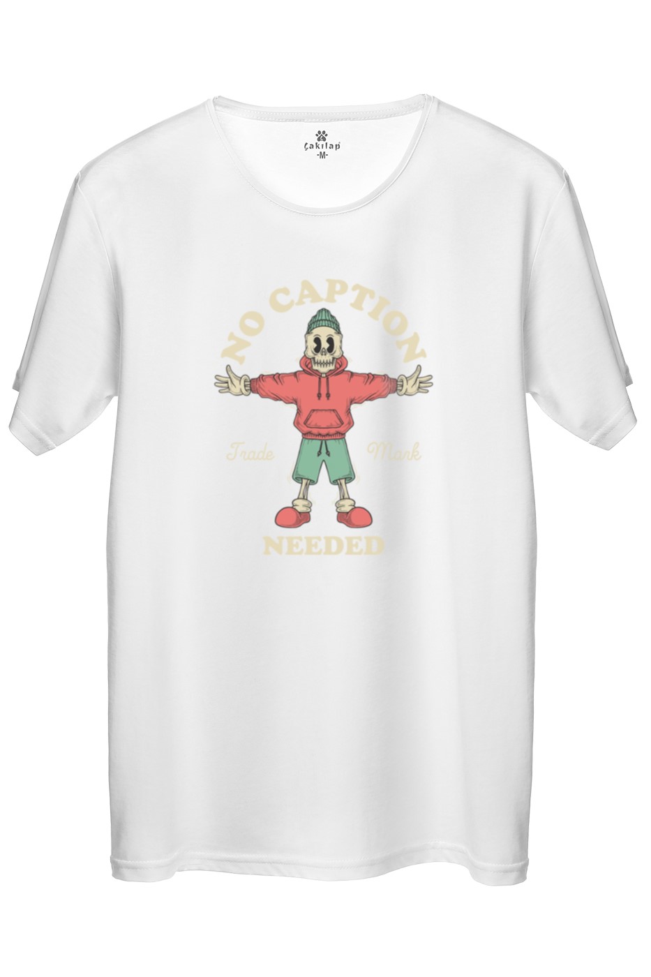 No Caption Baskılı Regular Tişört
