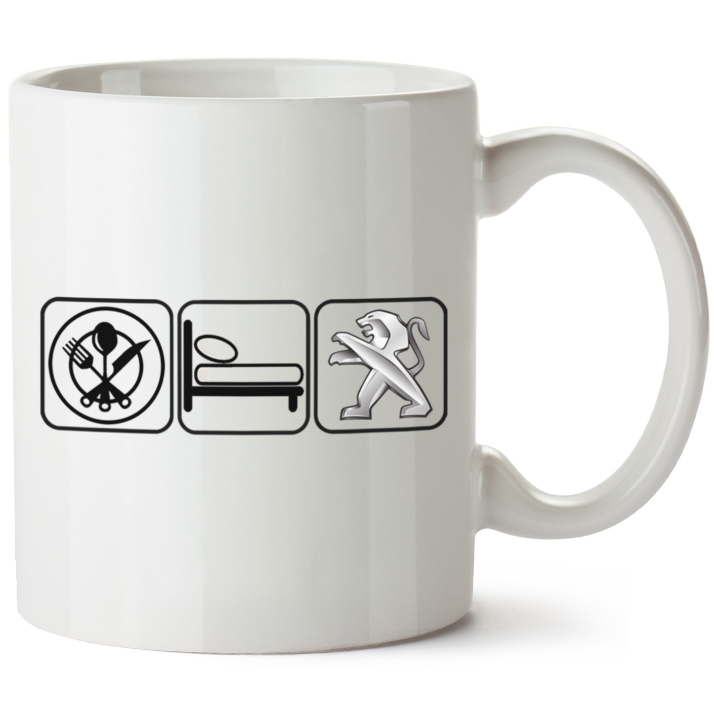 Peugeot Logo Baskılı Porselen Kupa Bardak