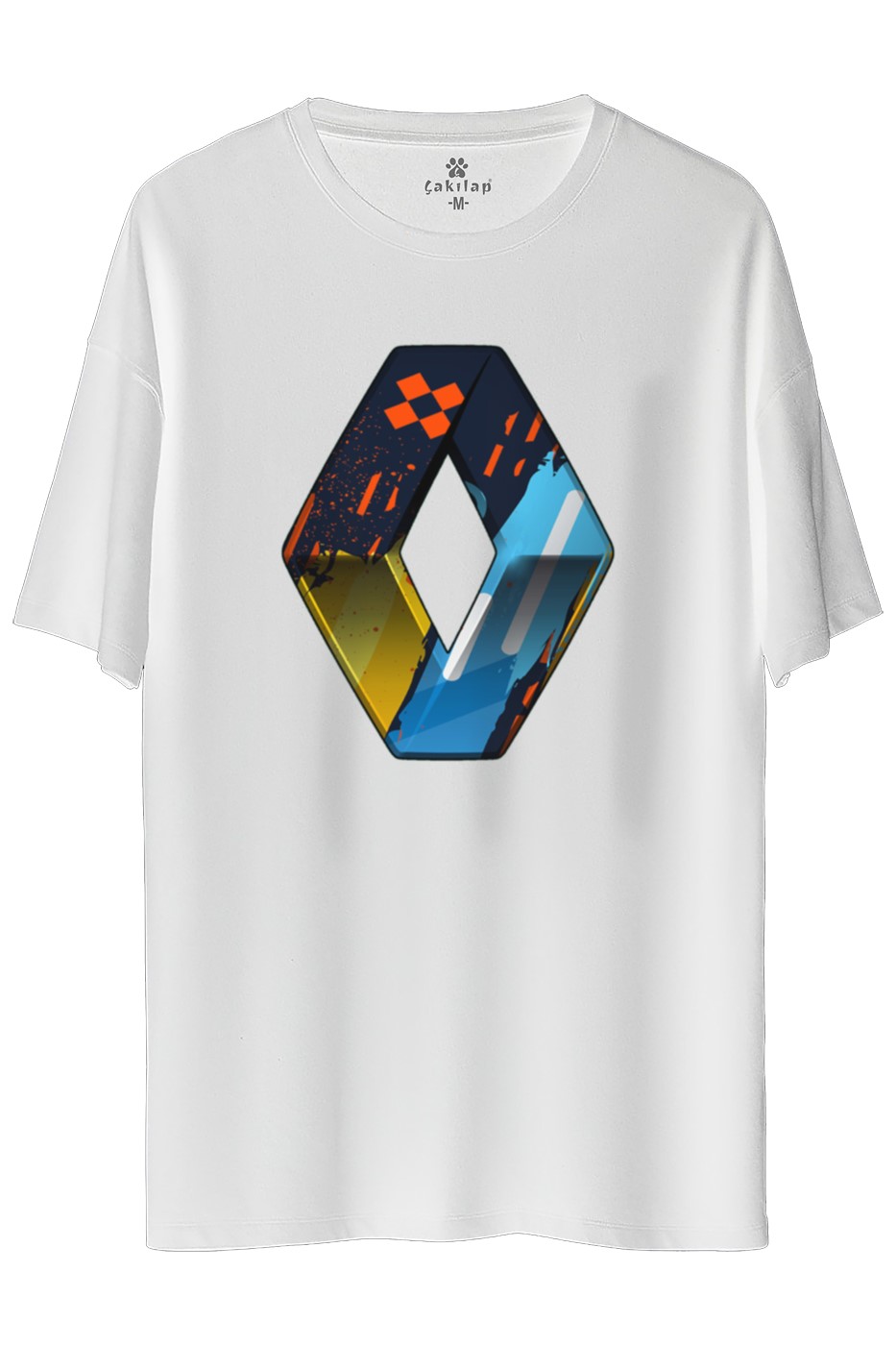 Renault Logo Baskılı Oversize Tişört