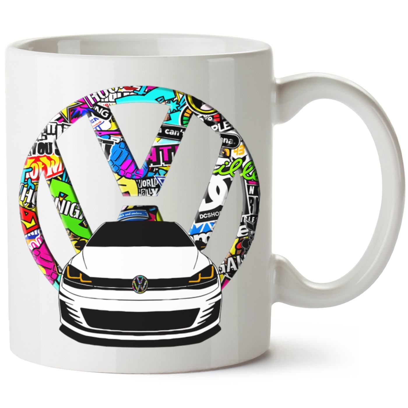 Vw Golf 7 Baskılı Porselen Kupa Bardak