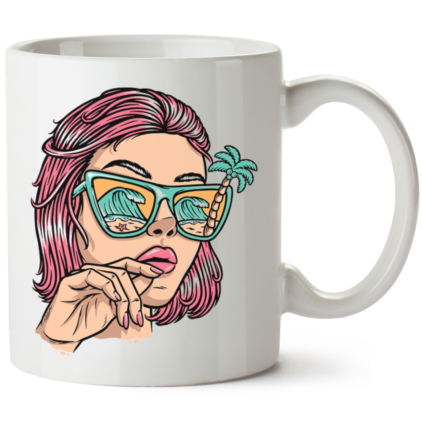 Yaz Kadını Baskılı Porselen Kupa Bardak