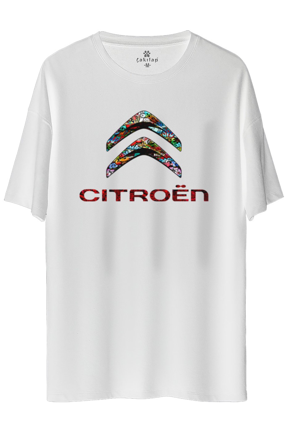 Citroen Logo Baskılı Oversize Tişört