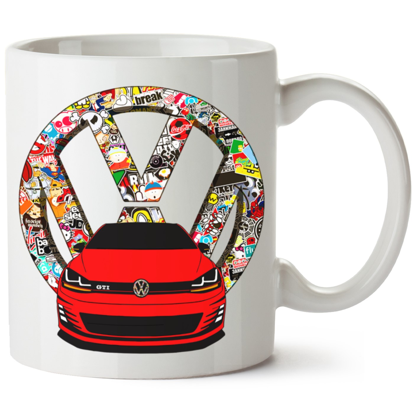 Vw Golf 7 Baskılı Porselen Kupa Bardak