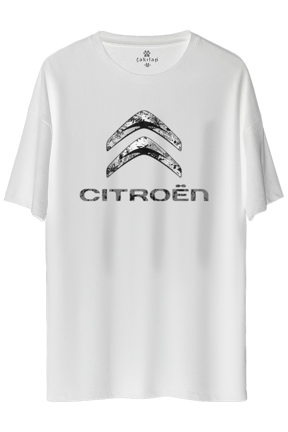 Citroen Logo Baskılı Oversize Tişört
