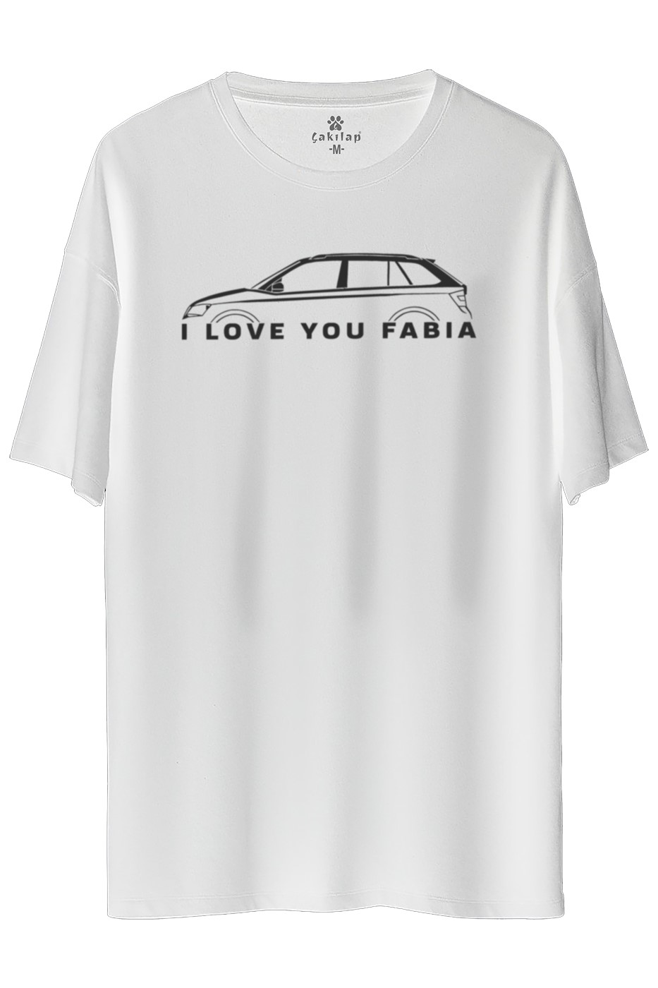 Skoda Fabia3 Baskılı Oversize Tişört