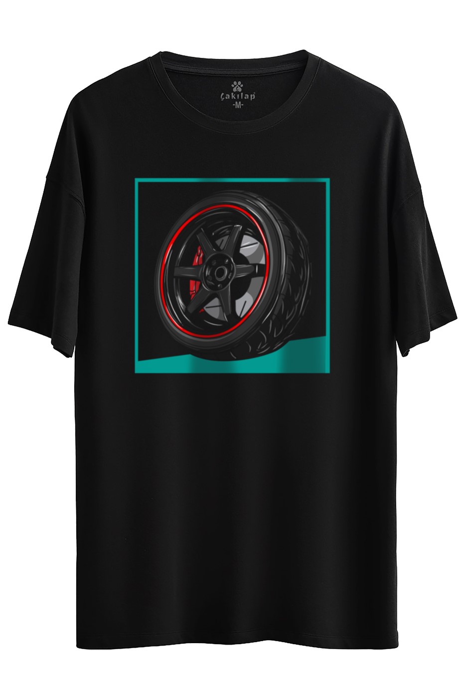 Jant Baskılı Oversize Tişört