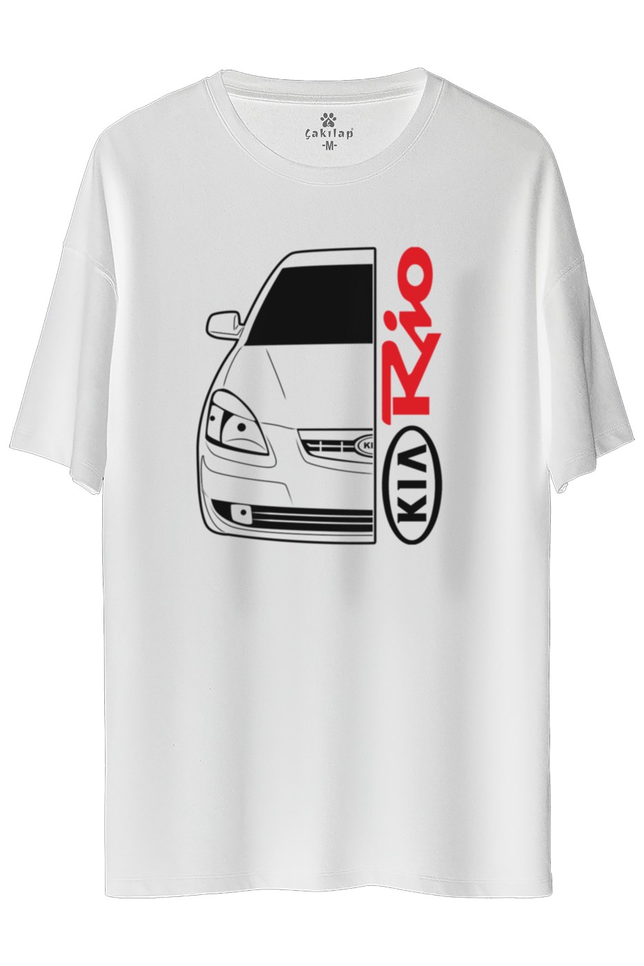 Kia Rio Baskılı Oversize Tişört