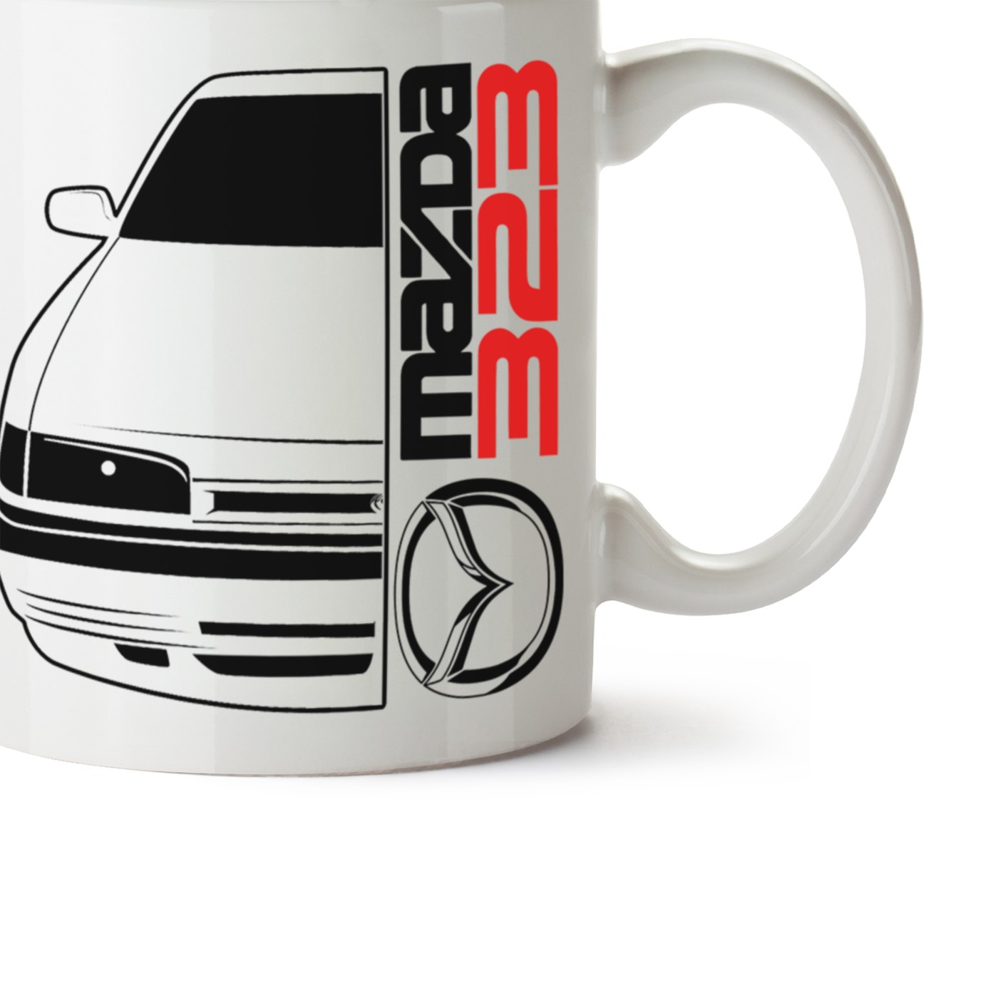 Mazda 323 Baskılı Porselen Kupa Bardak