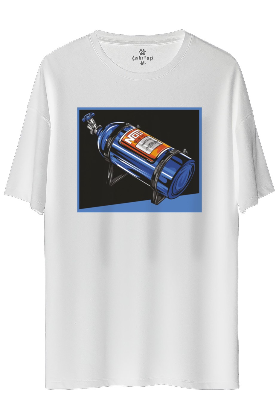 Nos Baskılı Oversize Tişört