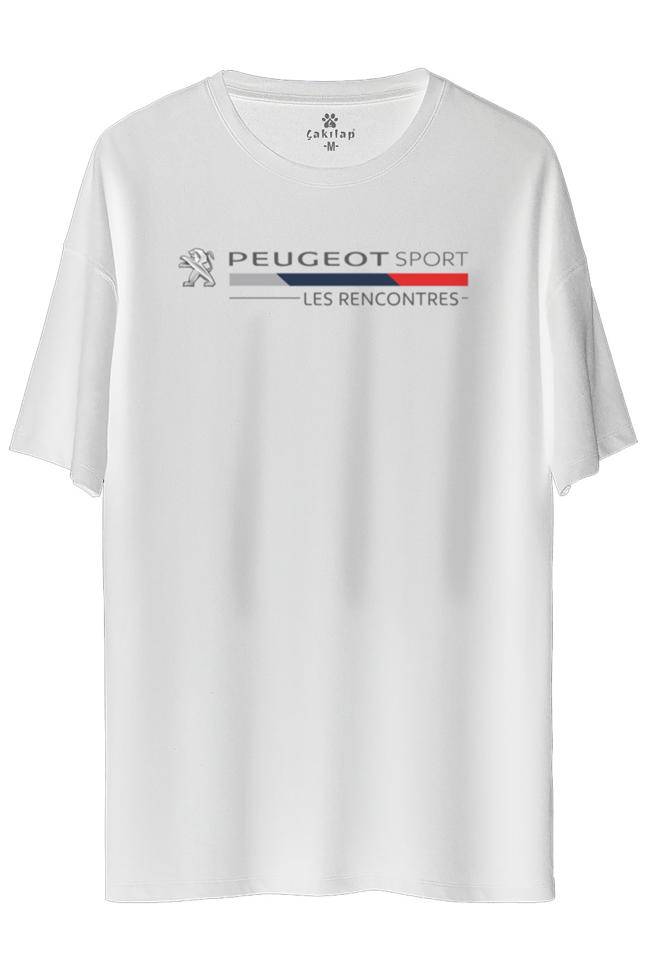 Peugeot Logo Baskılı Oversize Tişört