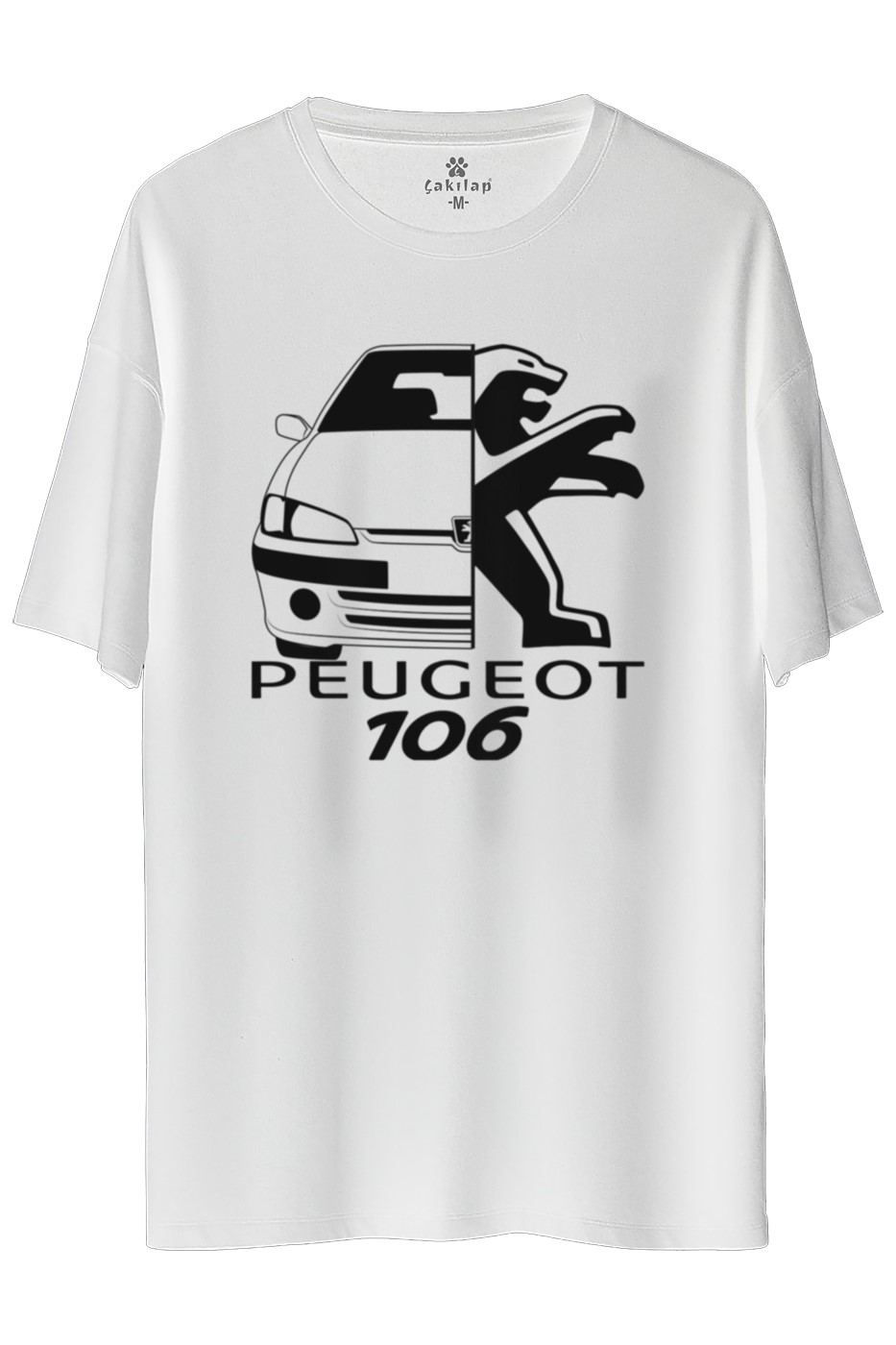 Peugeot 106 Baskılı Oversize Tişört