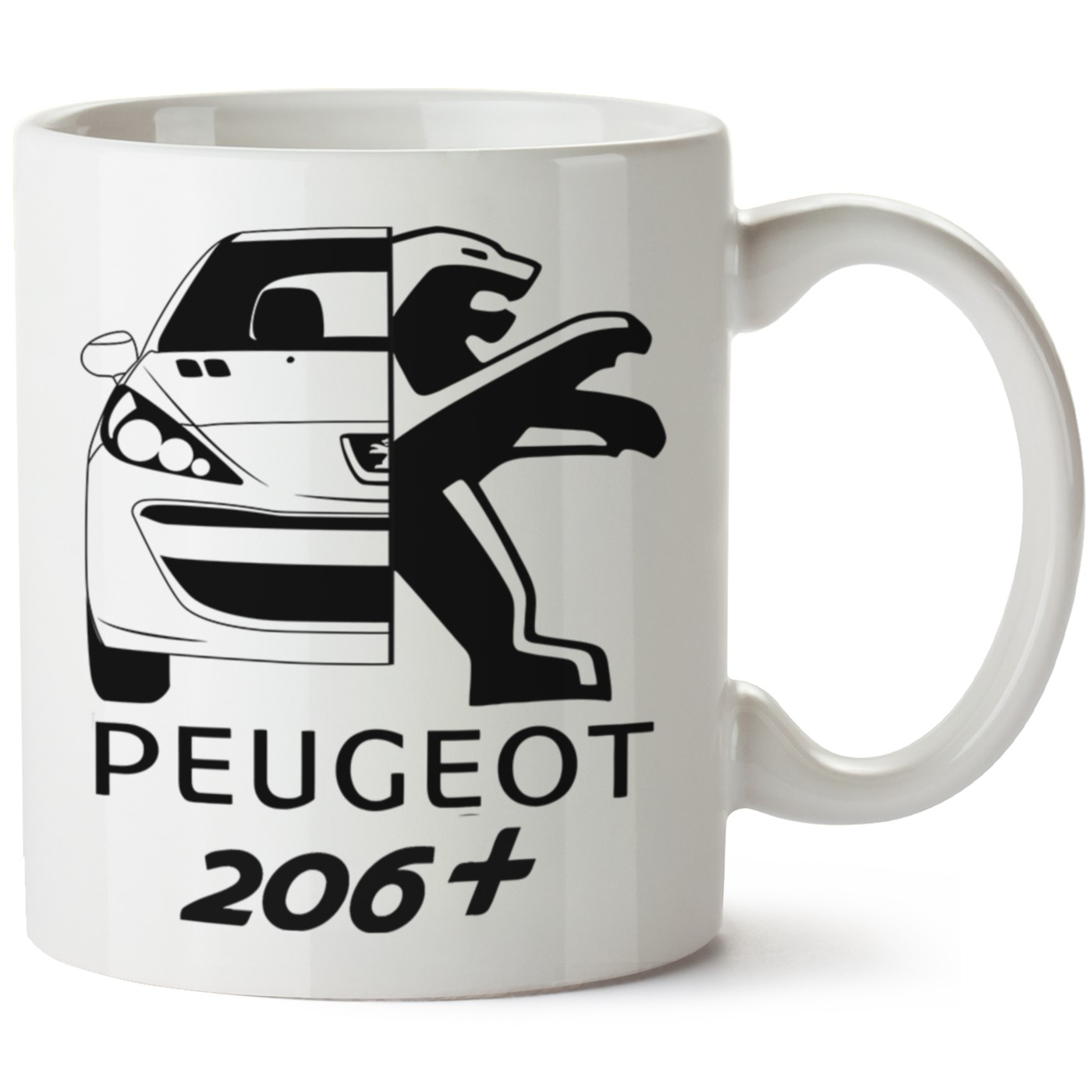 Peugeot 206 Plus Baskılı Porselen Kupa Bardak