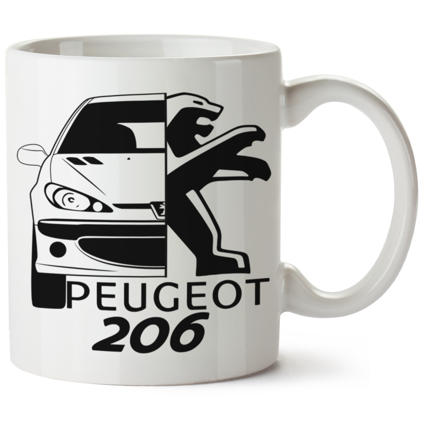 Peugeot 206 Baskılı Porselen Kupa Bardak