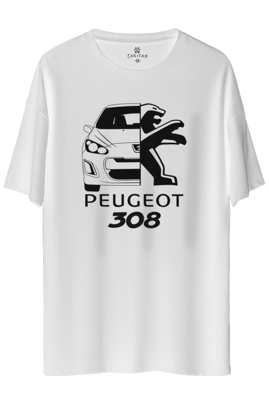 Peugeot 308 Baskılı Oversize Tişört