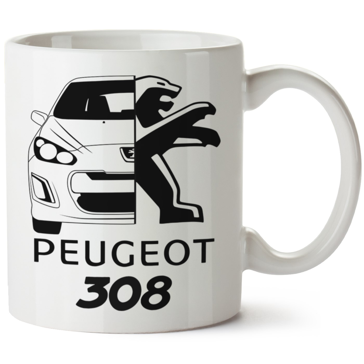 Peugeot 308 Baskılı Porselen Kupa Bardak