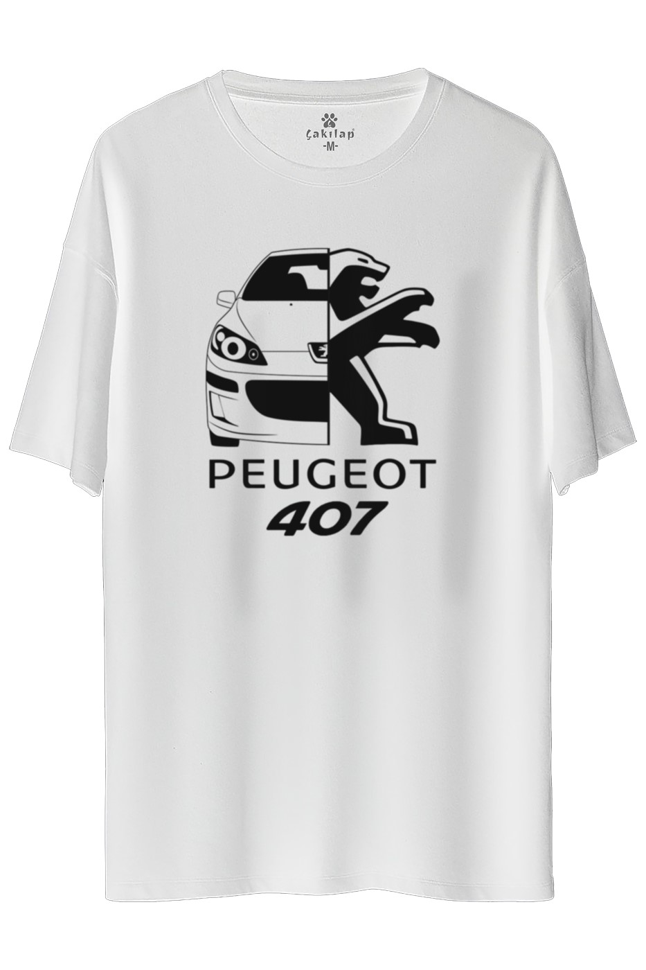 Peugeot 407 Baskılı Oversize Tişört