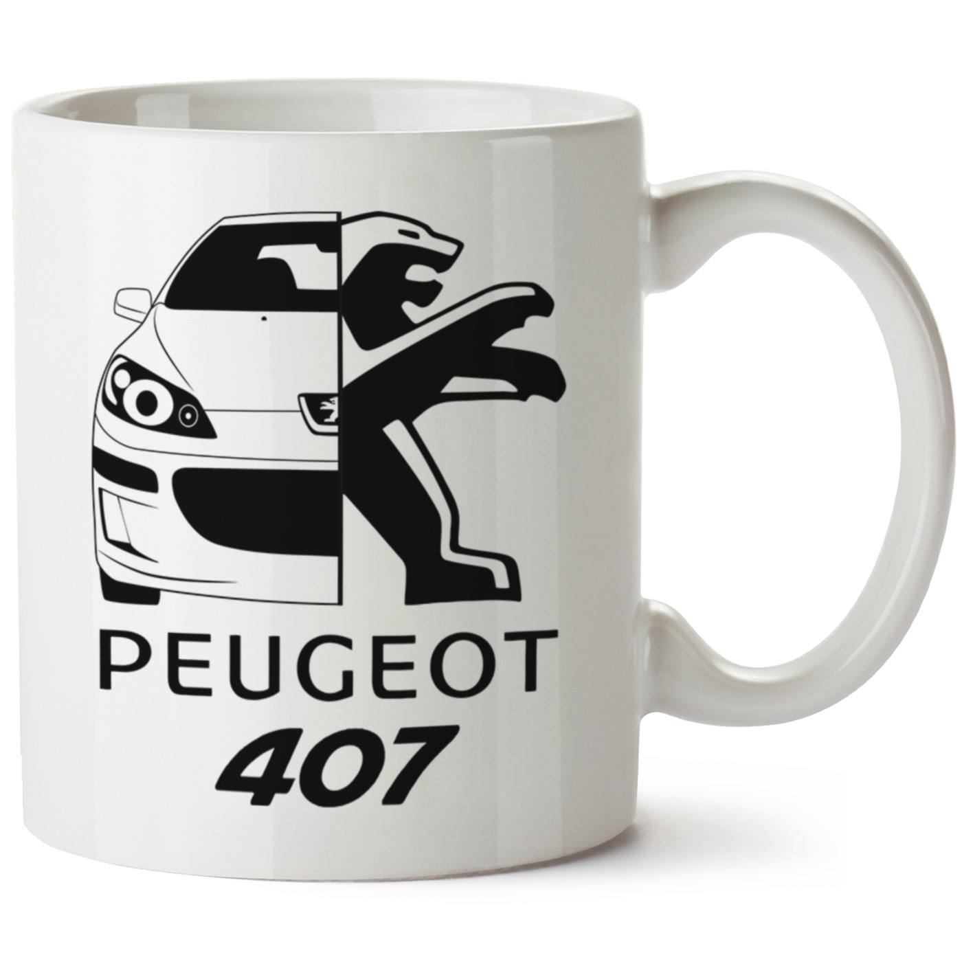 Peugeot 407 Baskılı Porselen Kupa Bardak