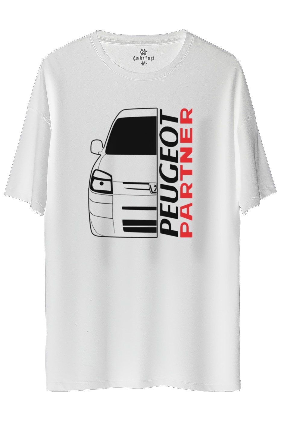 Peugeot Partner Baskılı Oversize Tişört